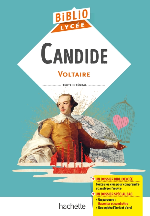 Couverture ebook de Bibliolycée - Candide, Voltaire, de Voltaire, Isabelle de Lisle, Sylvie Beauthier