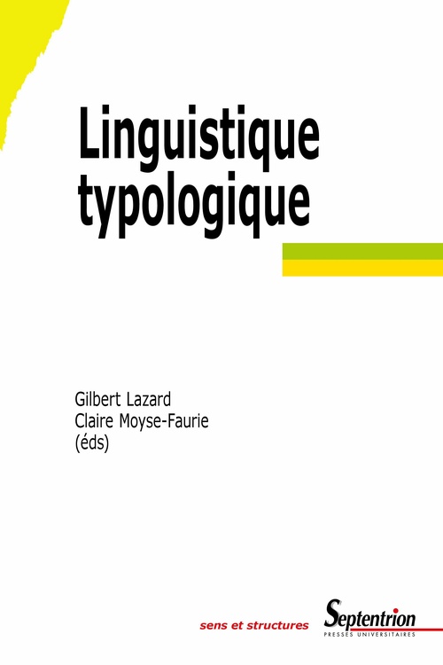 Couverture ebook de Linguistique typologique, de Pu Septentrion