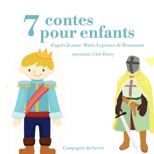 Couverture audiobook de 7 contes pour enfants de Jeanne-Marie LePrince de Beaumont, de Charles Perrault
