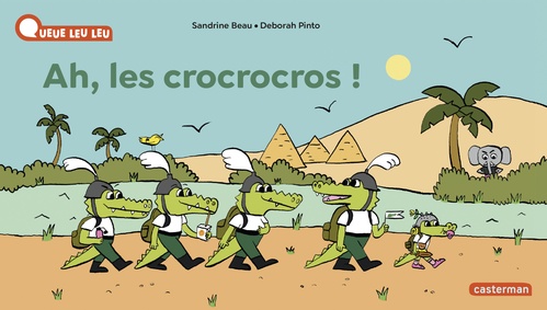 Couverture ebook de À la Queue Leu Leu - Ah les crocrocros !, de Sandrine Beau, Deborah Pinto