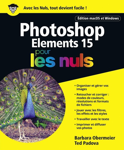 ebook cover of Photoshop Elements 15 Pour les Nuls, by Barbara Obermeier, Ted Padova