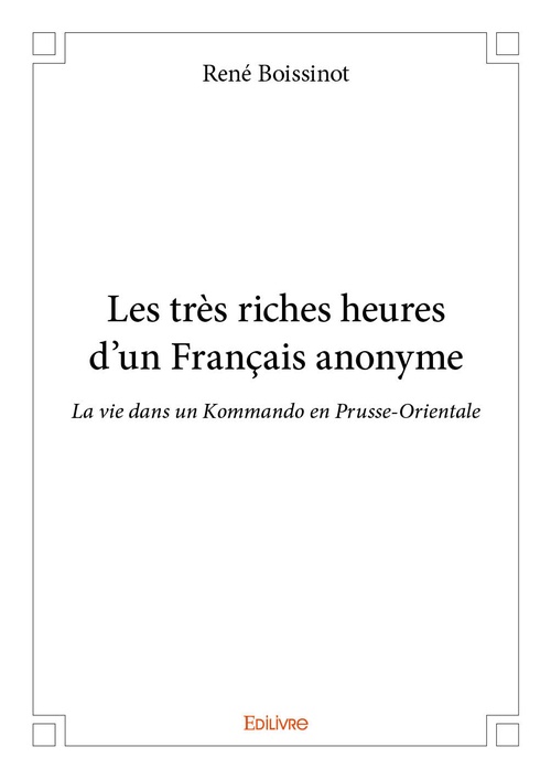 Couverture ebook de Les très riches heures d´un Français anonyme, de René Boissinot