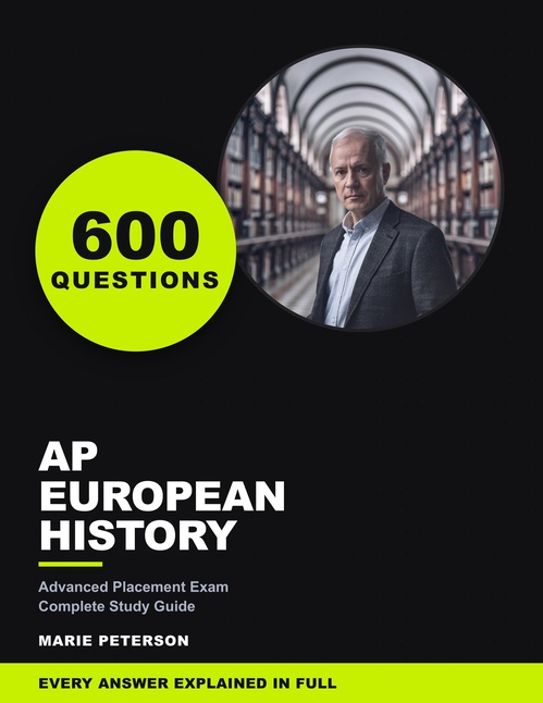 Couverture ebook de AP European History Exam Study Guide, de Marie Peterson