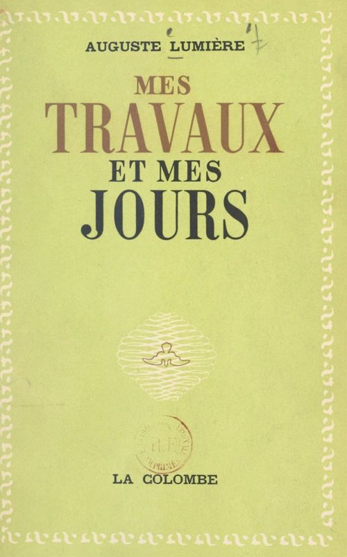 ebook cover of Mes travaux et mes jours, by Auguste Lumiere