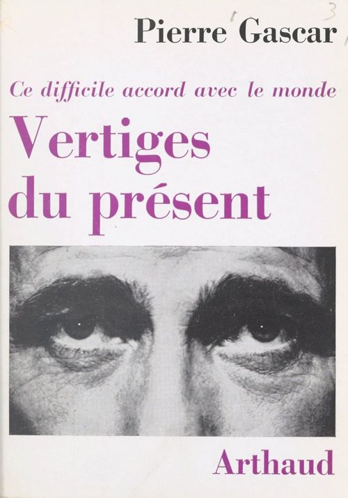 Couverture ebook de Vertiges du présent, de Pierre Gascar