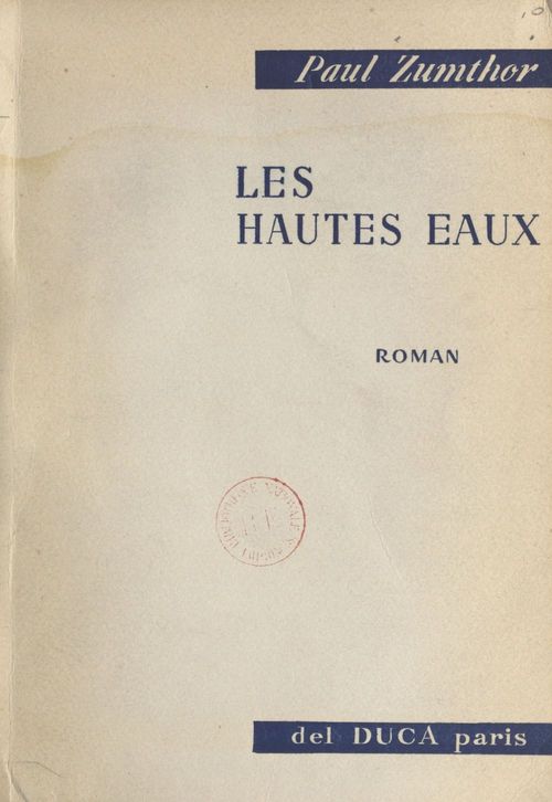 Couverture ebook de Les hautes eaux, de Paul Zumthor