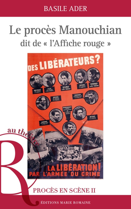 Couverture ebook de Le procès Manouchian dit de "l'Affiche rouge", de Basile Ader
