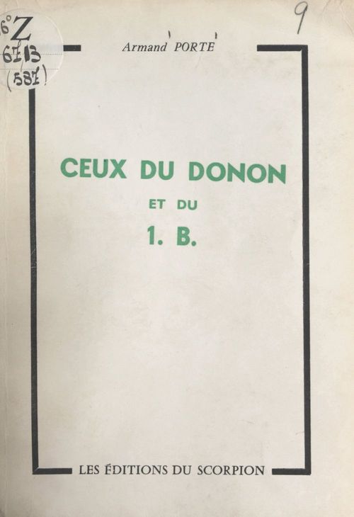 ebook cover of Ceux du Donon et du 1. B., by Armand Porte