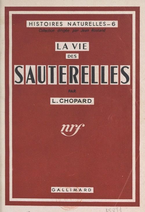 Couverture ebook de La vie des sauterelles, de Lucien Chopard