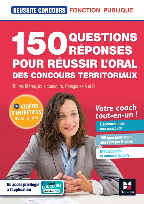 ebook cover of Réussite Concours - 150 questions/réponses pour l'oral - concours territoriaux- Préparation complète, by Christine Drapp