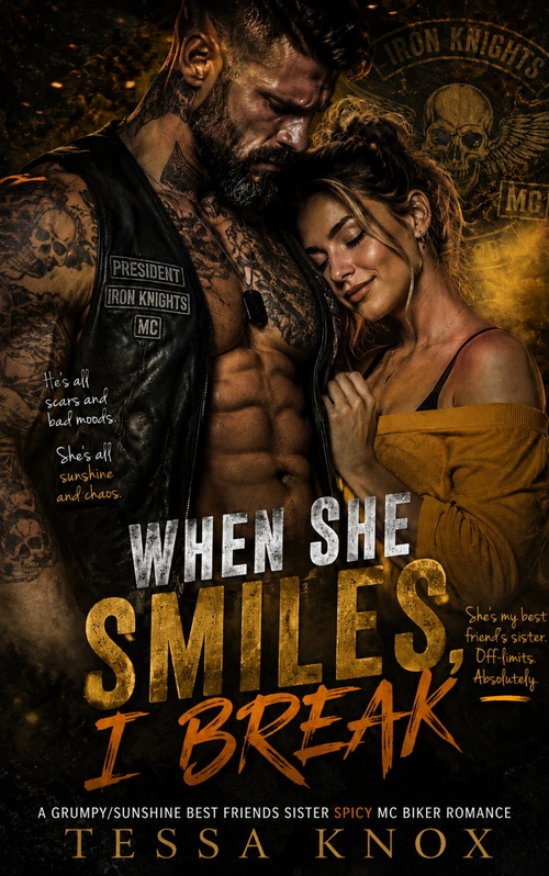 Couverture ebook de A Grumpy/Sunshine Best Friend's Sister Spicy MC Biker Romance, de Tessa Knox