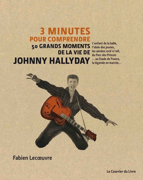 Couverture ebook de 3 minutes pour comprendre 50 grands moments de la vie de Johnny Hallyday, de Fabien Lecoeuvre