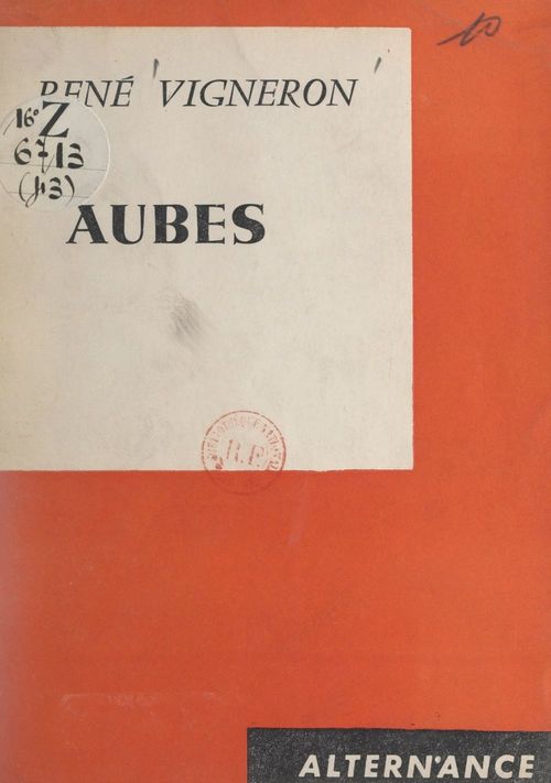 ebook cover of Aubes, by Rene Vigneron