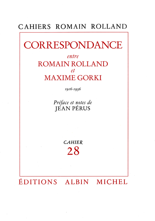 Couverture ebook de Correspondance entre Romain Rolland et Maxime Gorki (1916-1936), de Romain Rolland