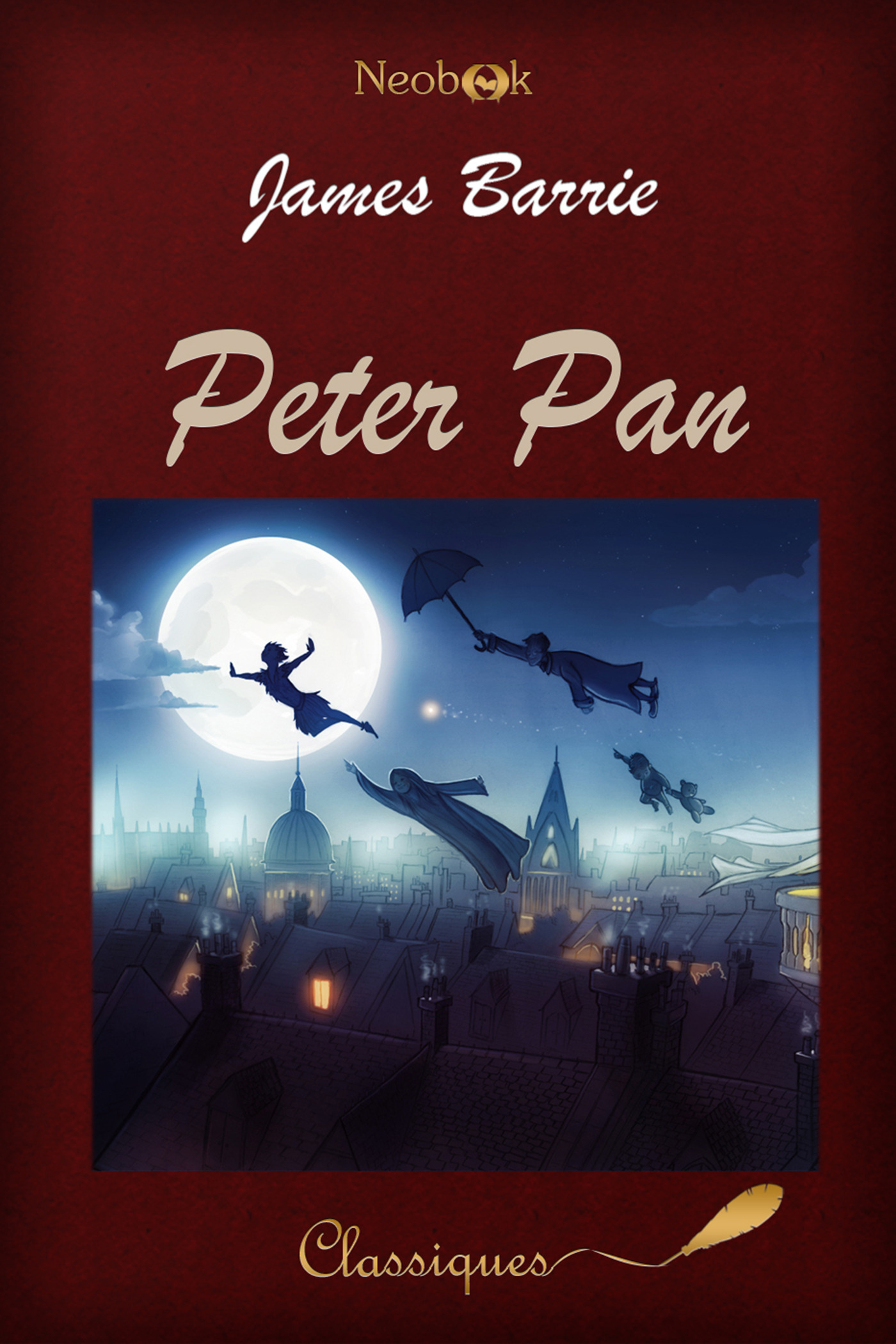 ebook cover of Peter Pan, by James Matthew Barrie