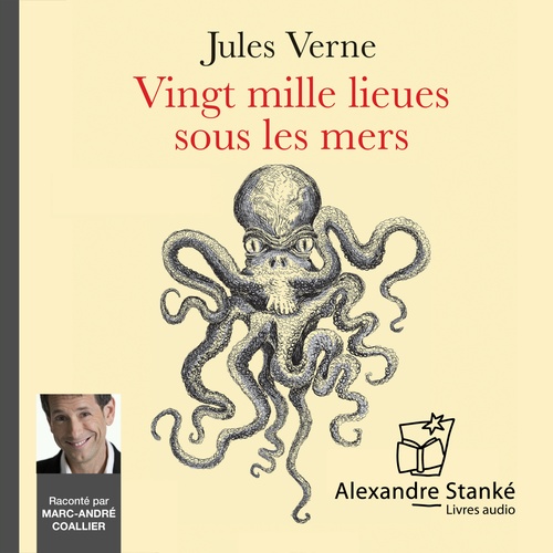 Couverture audiobook de Vingt mille lieues sous les mers, de Jules Verne