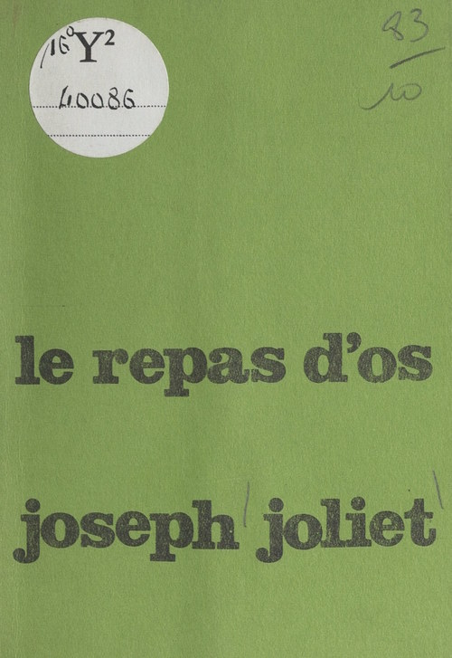 ebook cover of Le repas d'os, by Joseph Joliet