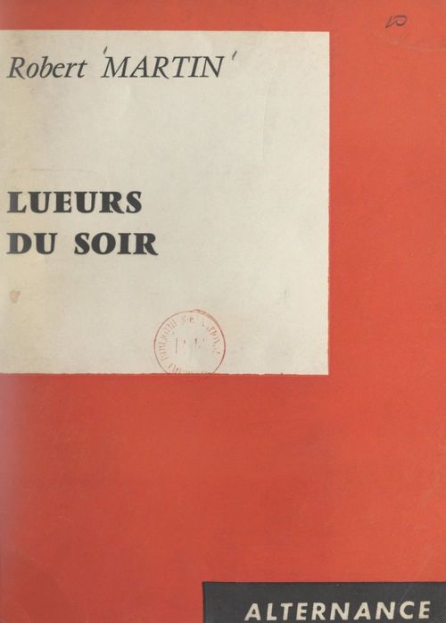 ebook cover of Lueurs du soir, by Robert Martin