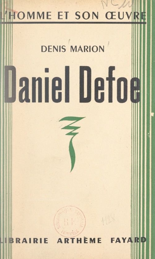 Couverture ebook de Daniel Defoe, de Denis Marion