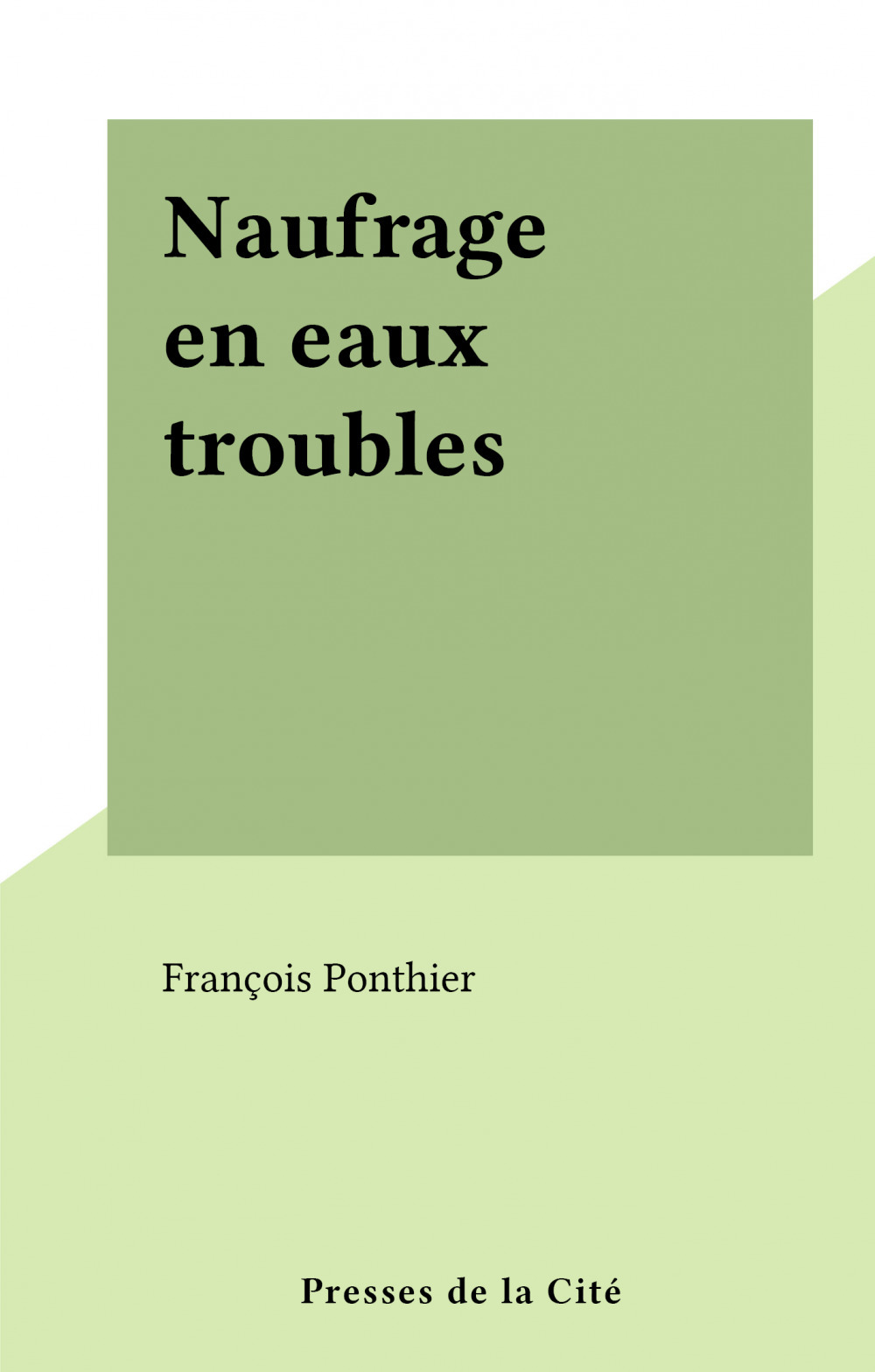 ebook cover of Naufrage en eaux troubles, by Francois Ponthier
