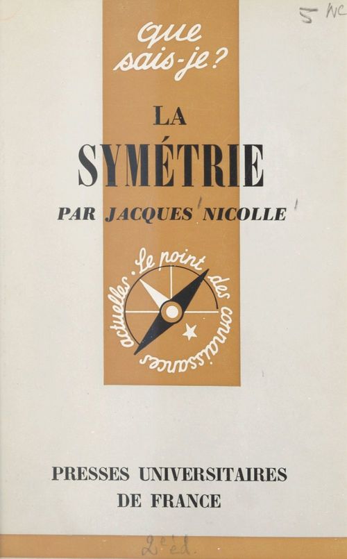 Couverture ebook de La symétrie, de Jacques Nicolle