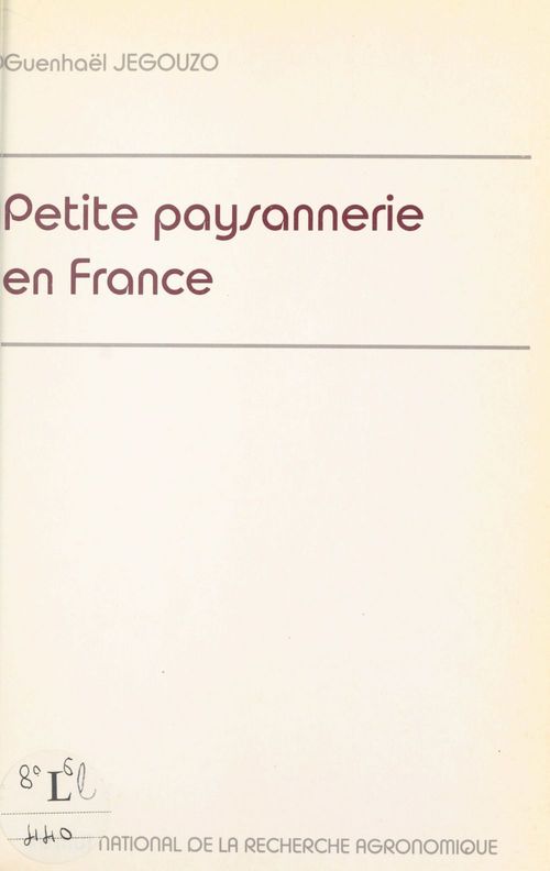 ebook cover of Petite paysannerie en France, by Guenhael Jegouzo
