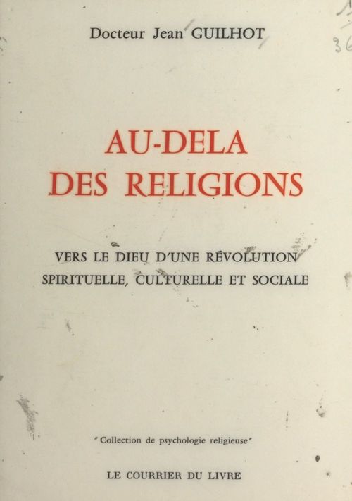 ebook cover of Au-delà des religions, by Jean Guilhot