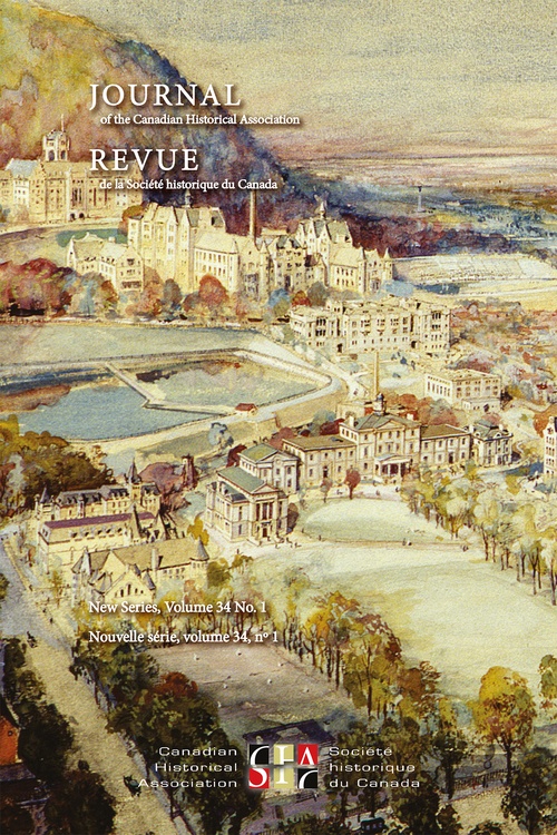 ebook cover of Journal of the Canadian Historical Association. Vol. 34 No. 1, 2024, by Alexandra Giancarlo, Elizabeth Mckenzie, Enrico Morett, Greg Bak, Ian Mosby*, Janice Forsyth, Kenton Storey, Steven High