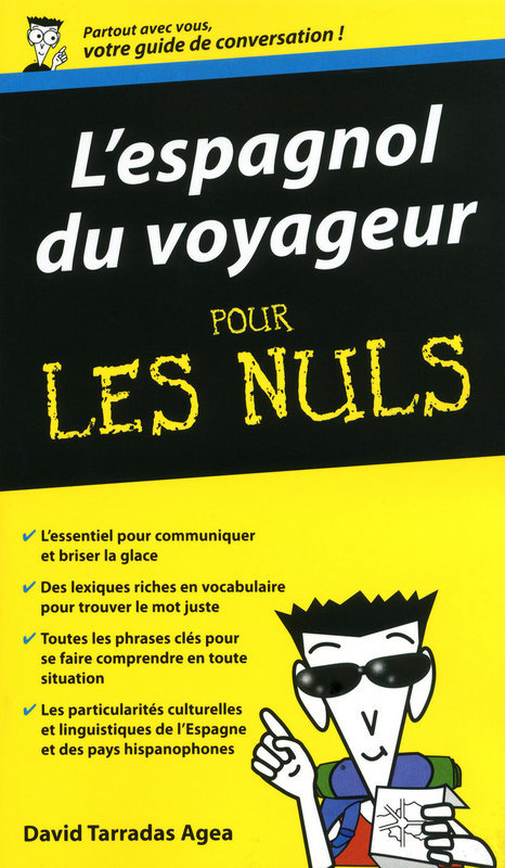 Couverture ebook de Espagnol du voyageur guide de conversation pour les nuls, de David Terradas