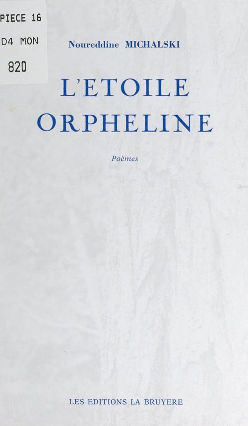 ebook cover of L'étoile orpheline, by Noureddine Michalski