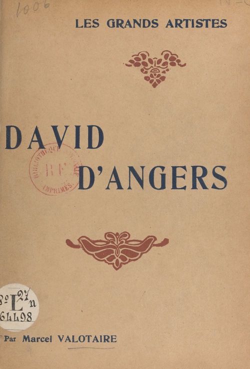 Couverture ebook de David d'Angers, de Marcel Valotaire