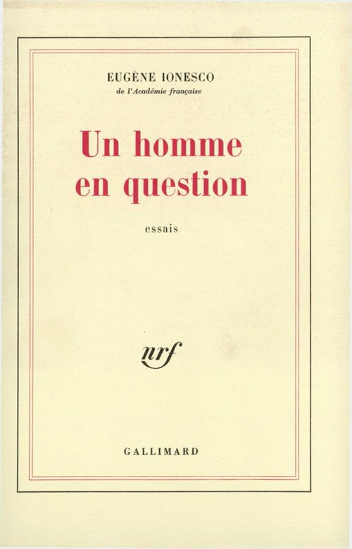 Couverture ebook de Un homme en question, de Eugène Ionesco