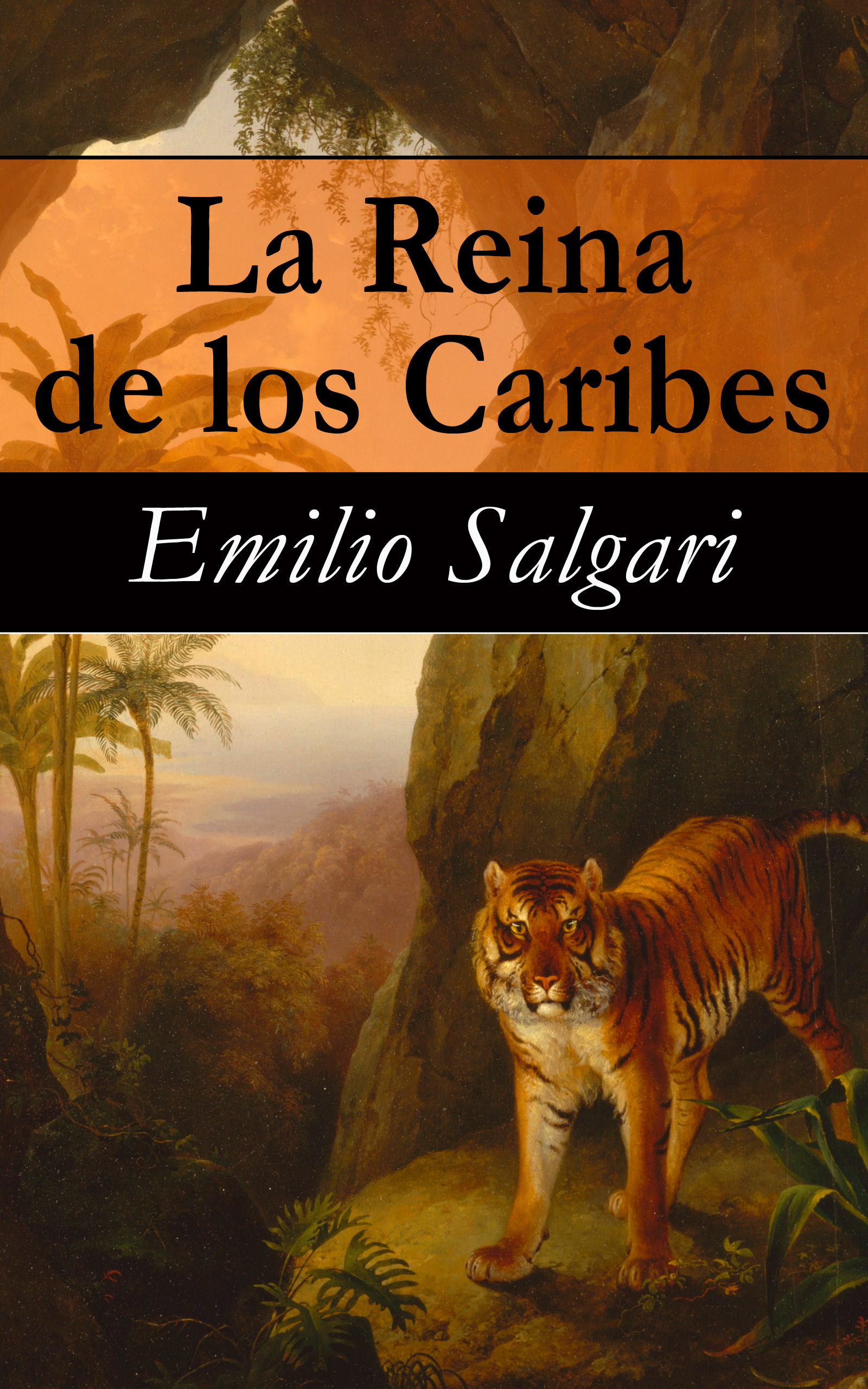 ebook cover of La Reina de los Caribes, by Emilio Salgari