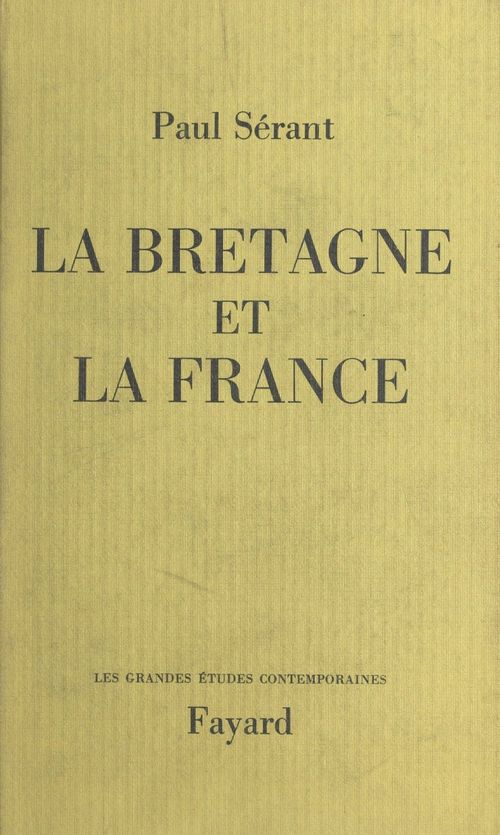 ebook cover of La Bretagne et la France, by Paul Sérant