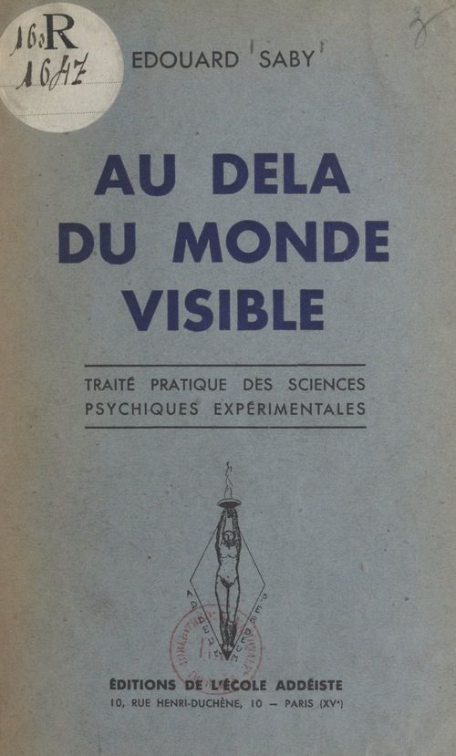 Couverture ebook de Au-delà du monde visible, de Edouard Saby