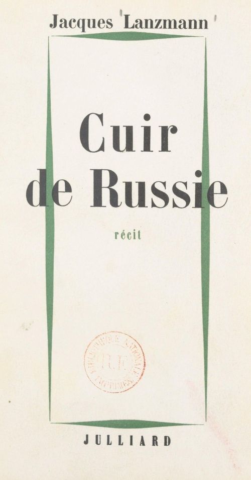 Couverture ebook de Cuir de Russie, de Jacques Lanzmann