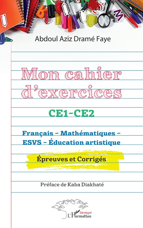 Couverture ebook de Mon cahier d´exercices CE1-CE2, de Abdoul Aziz Dramé Faye