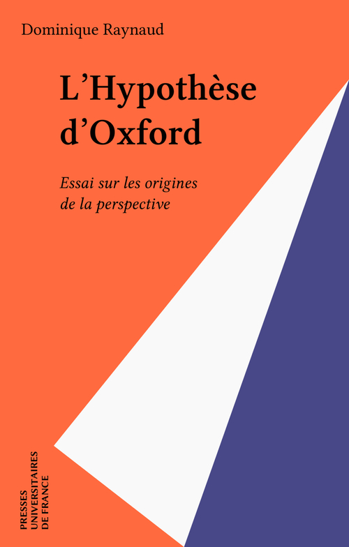 ebook cover of L'Hypothèse d'Oxford, by Domnique Raynaud