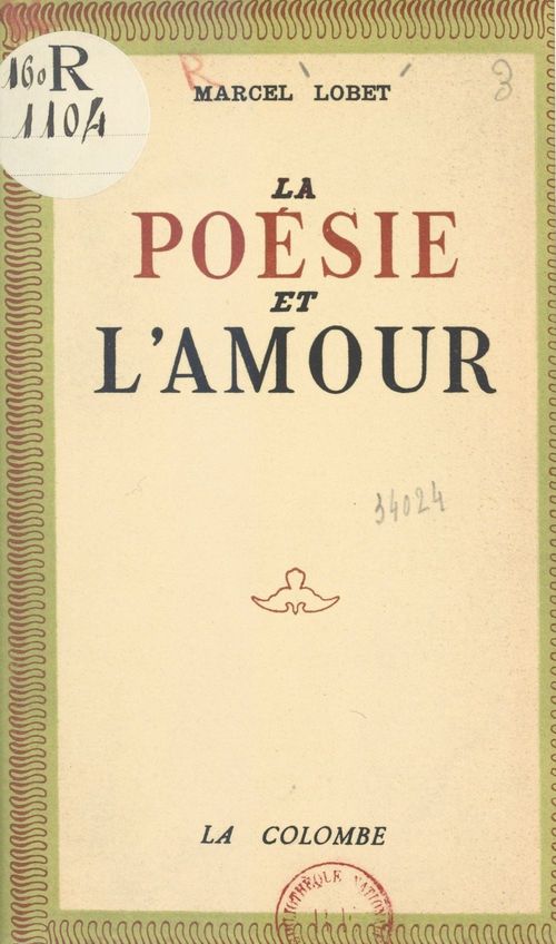 Couverture ebook de La poésie et l'amour, de Marcel Lobet