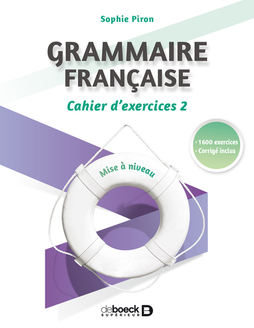 ebook cover of Grammaire française : cahier d'exercices 2, by Sophie Piron