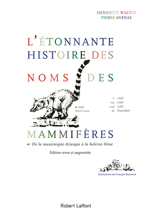 ebook cover of L'Étonnante histoire des noms des mammifères - édition revue et corrigée en 2018, by Henriette Walter, Pierre Avenas