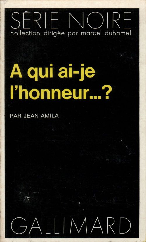 ebook cover of À qui ai-je l'honneur...?, by Jean Amila