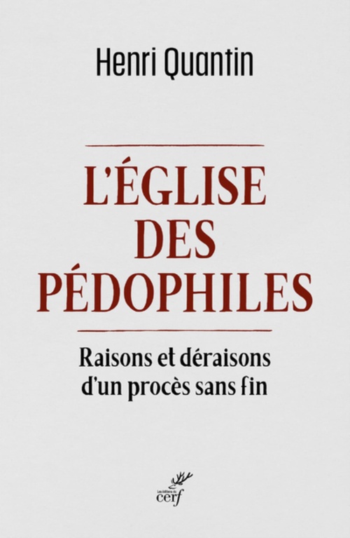 Couverture ebook de L'EGLISE DES PEDOPHILES, de Henri Quantin