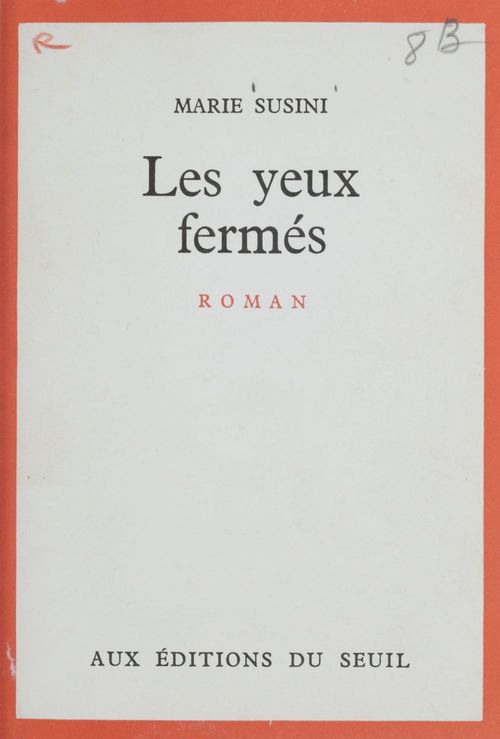 Couverture ebook de Les yeux fermés, de Marie Susini
