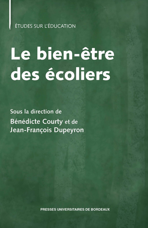 ebook cover of Le bien-être des écoliers, by Bénédicte Courty, Jean-Philippe Cénat