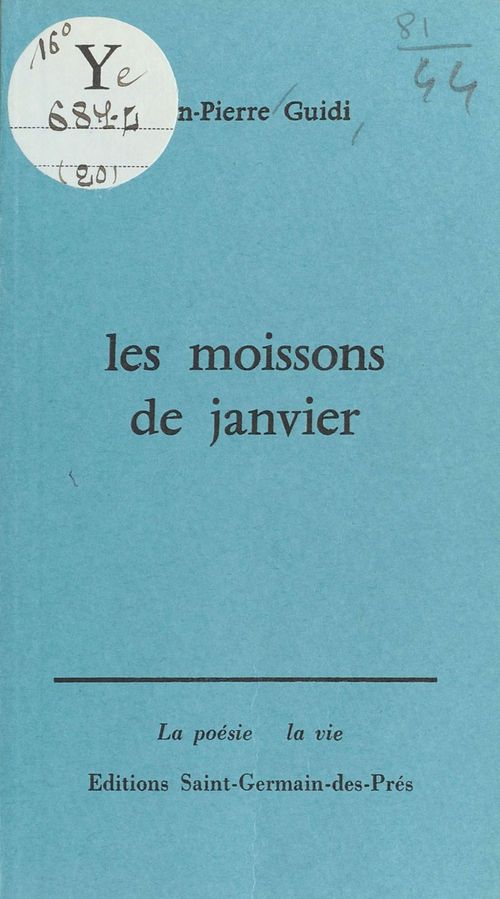 ebook cover of Les Moissons de janvier, by Jean-Pierre Guidi