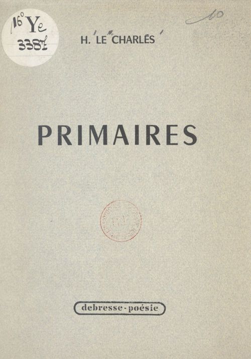 Couverture ebook de Primaires, de H. Le Charles