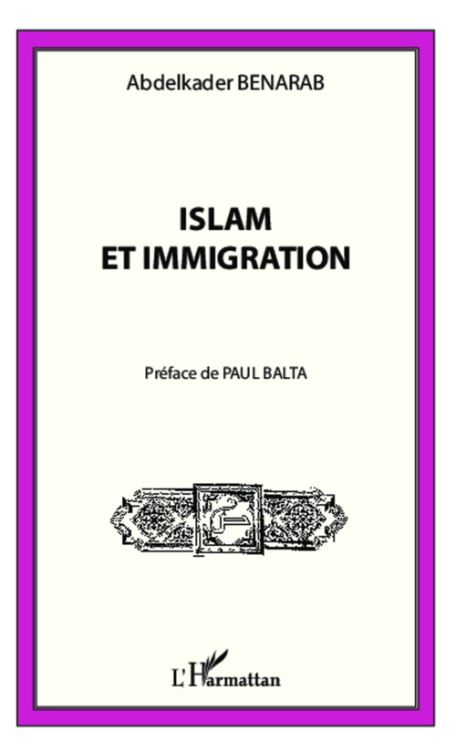 Couverture ebook de Islam et immigration, de Abdelkader Benarab