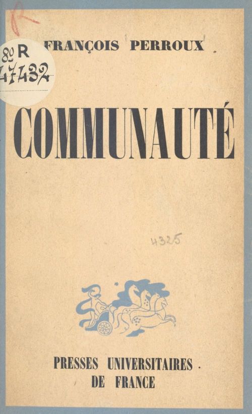 Couverture ebook de Communauté, de Francois Perroux