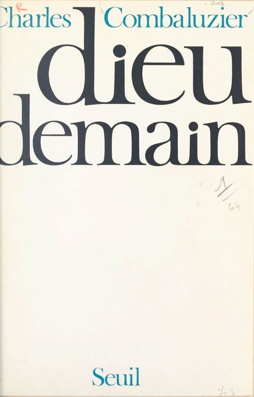 Couverture ebook de Dieu demain, de Charles Combaluzier